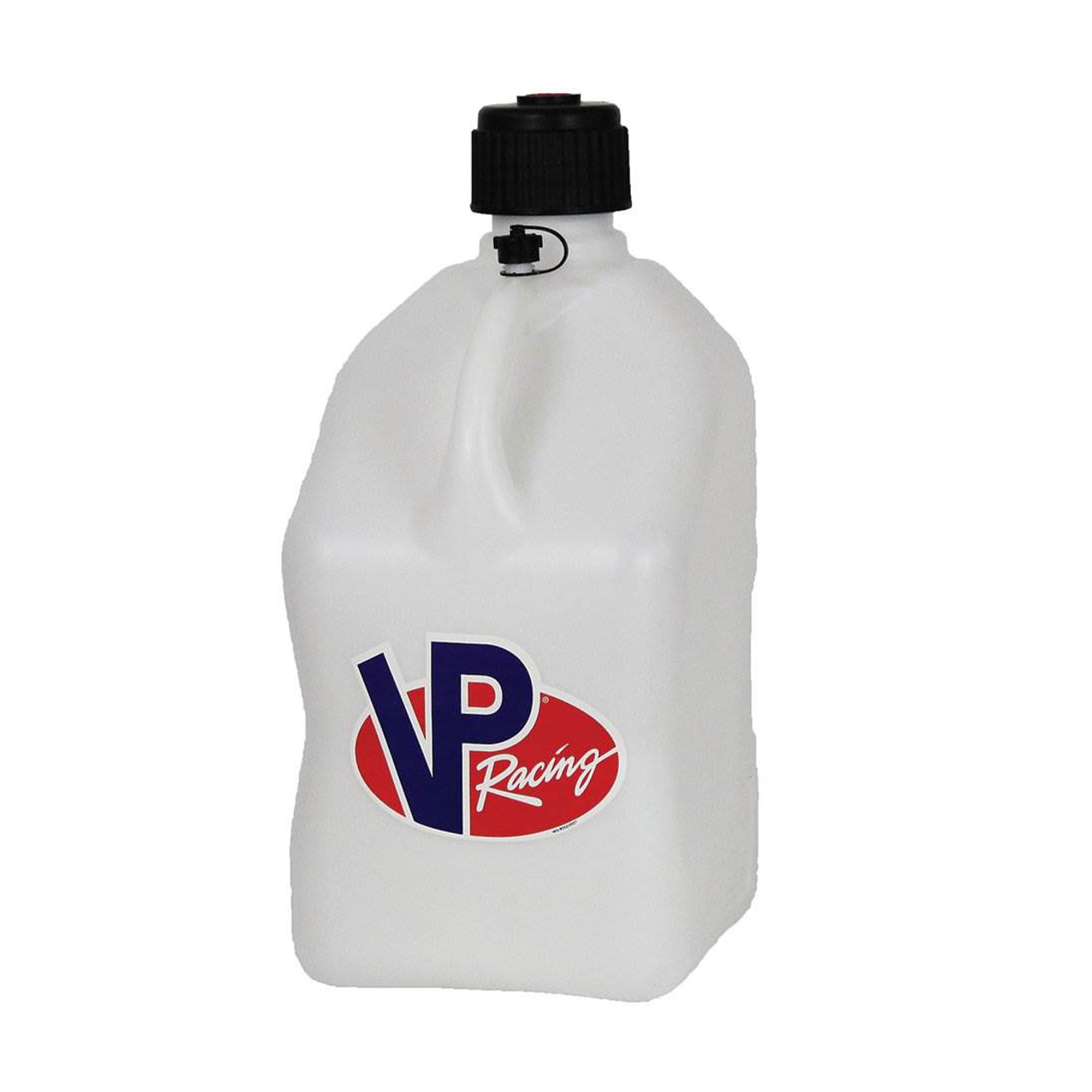 VP Racing Fuels 5 Gallon Utility Jug Can, White + 14 Inch Hose + Hose Bender