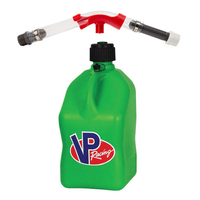 VP Racing Fuels 5 Gallon Utility Jug Can, Green + 14 Inch Hose + Hose Bender