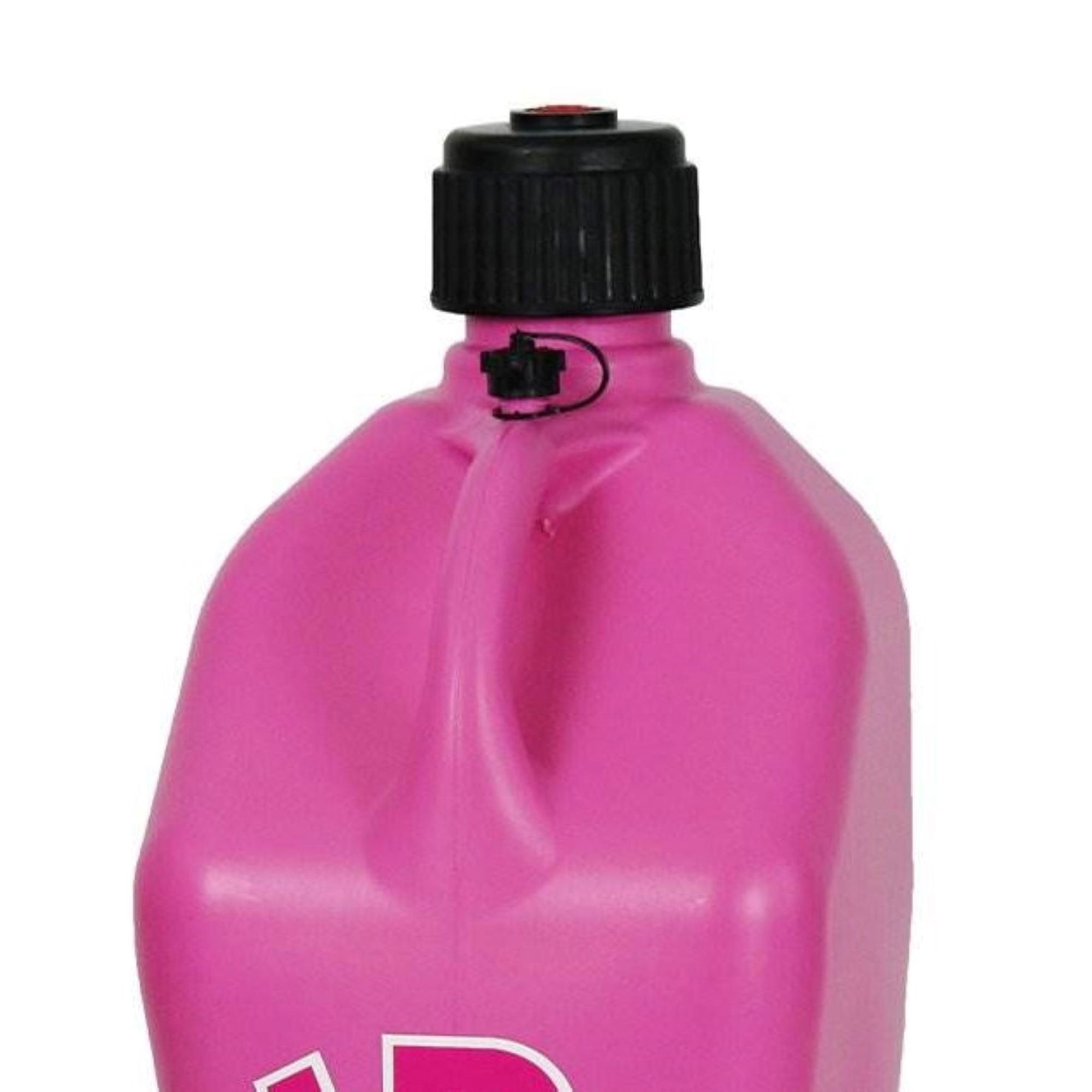 VP Racing Fuels 5 Gallon Utility Jug Can, Pink + 14 Inch Hose + Easy Hose Bender