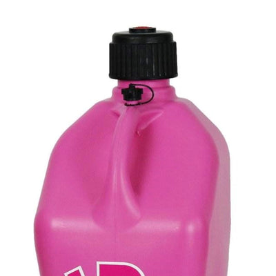 VP Racing Fuels 5 Gallon Utility Jug Can, Pink + 14 Inch Hose + Easy Hose Bender