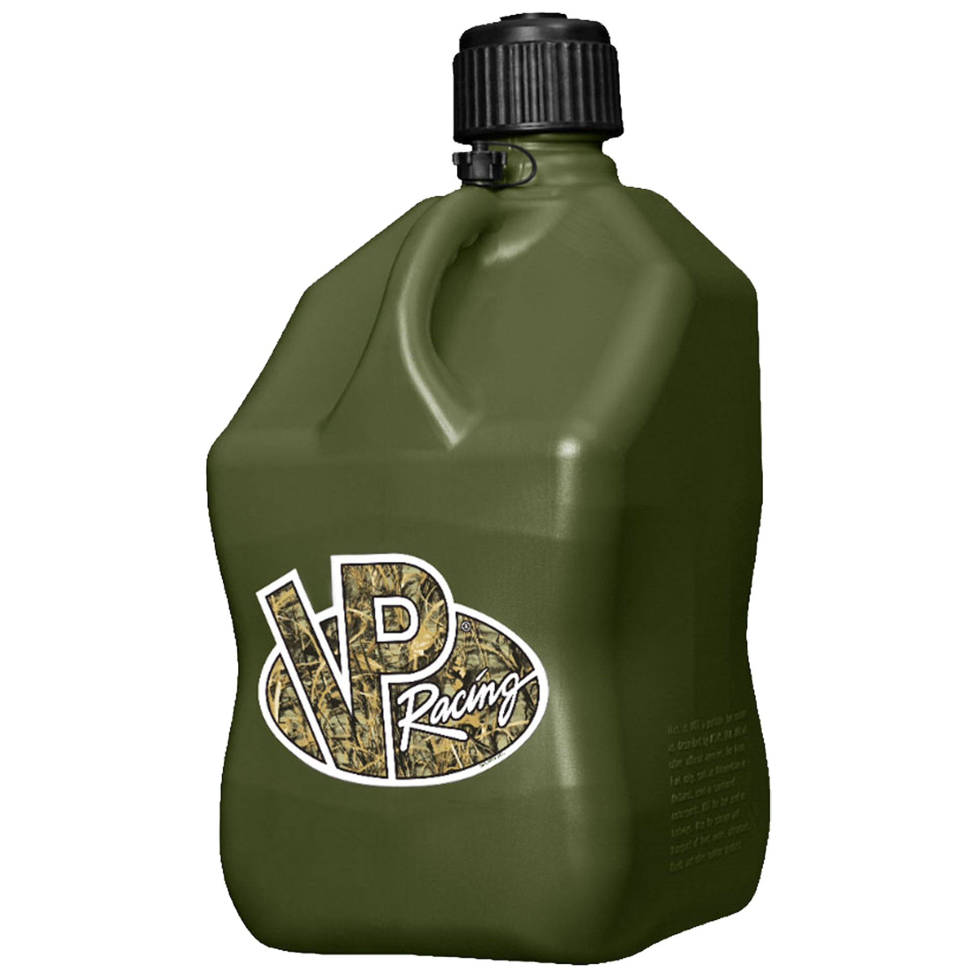 VP Racing Fuels 5 Gallon Utility Jug Can, Camo + 14 Inch Hose + Easy Hose Bender