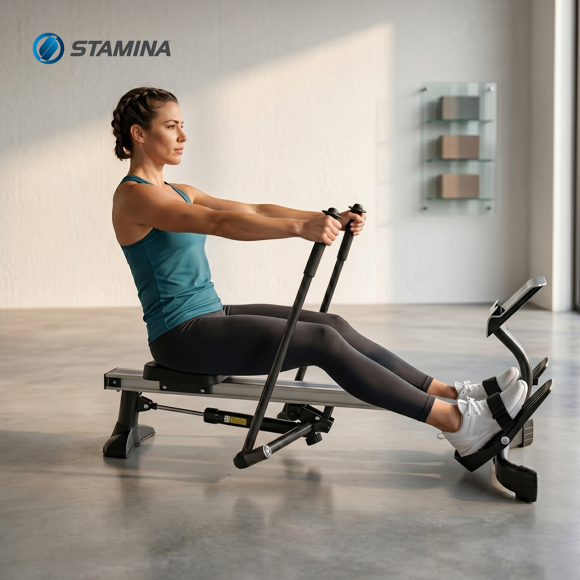 Stamina Hydraulic Rowing Machine, BodyTrac Glider, Full Body Exercise Equipment - VMInnovations