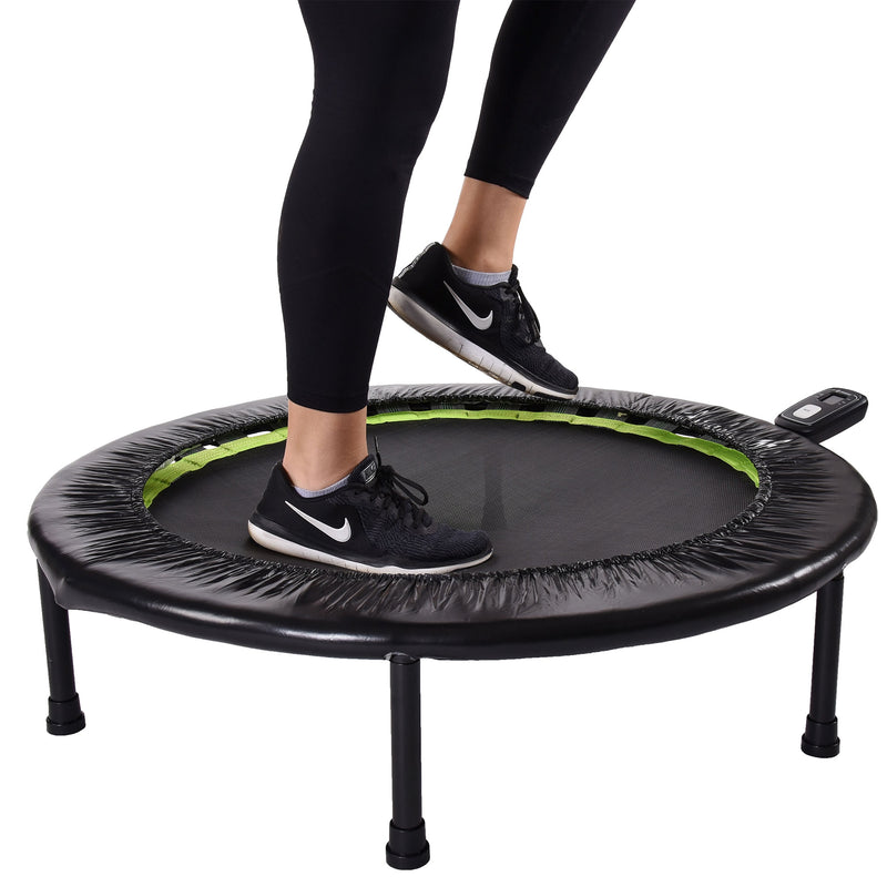 Stamina Products 36 Inch Round Foldable Fitness Trampoline with Workout Monitor