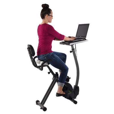 Stamina Products Wirk Ride Exercise Bike Workstation and Standing Desk(Open Box) - VMInnovations