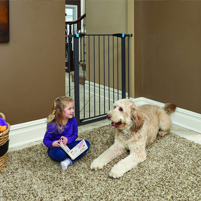 MidWest Homes For Pets 39 Inch Tall Glow in the Dark Steel Walk Through Pet Gate