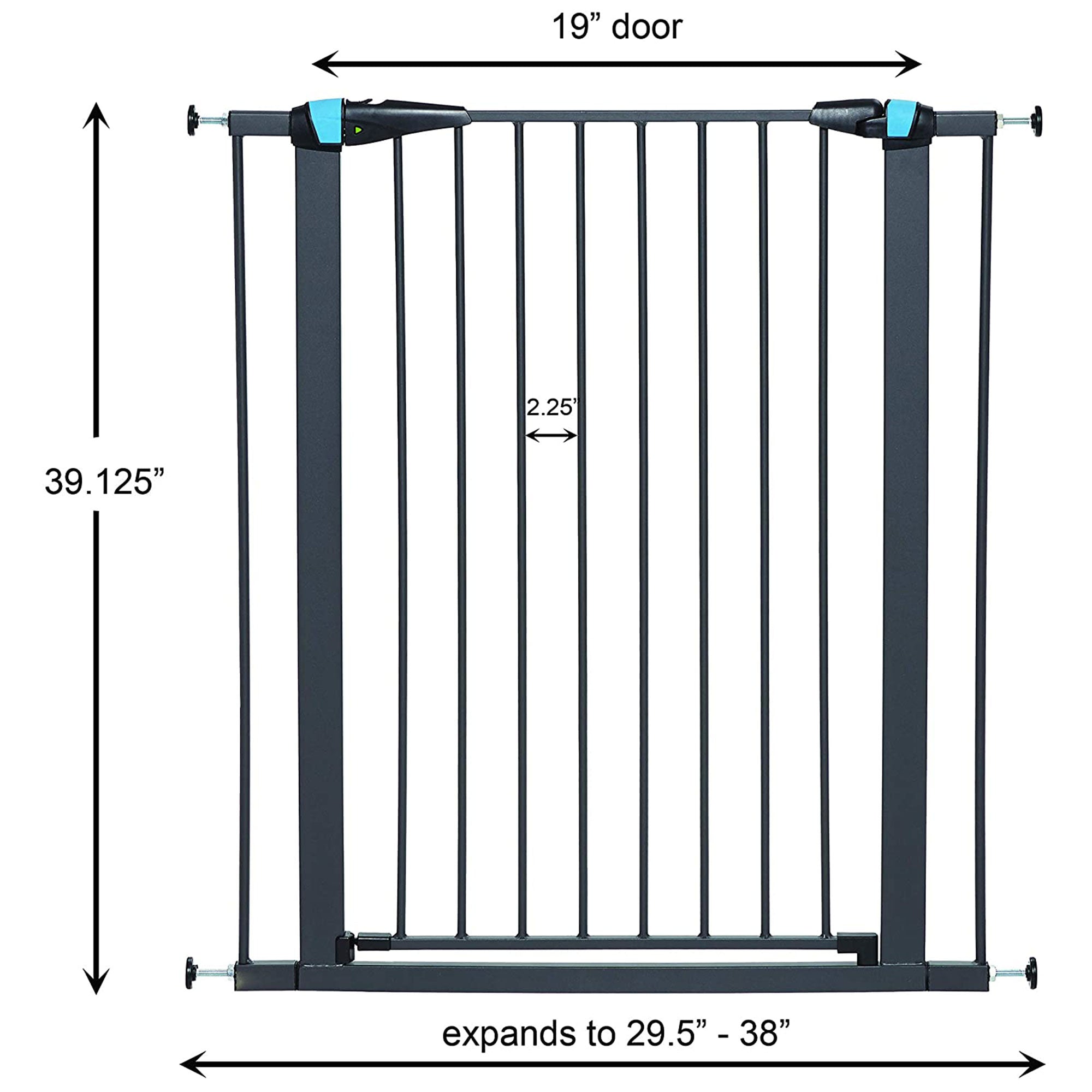 MidWest Homes For Pets 39 Inch Tall Glow in the Dark Steel Walk Through Pet Gate