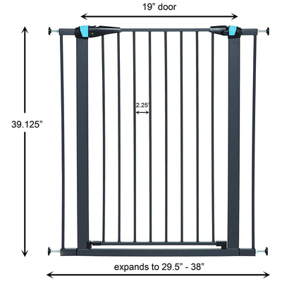 MidWest Homes For Pets 39 Inch Tall Glow in the Dark Steel Walk Through Pet Gate