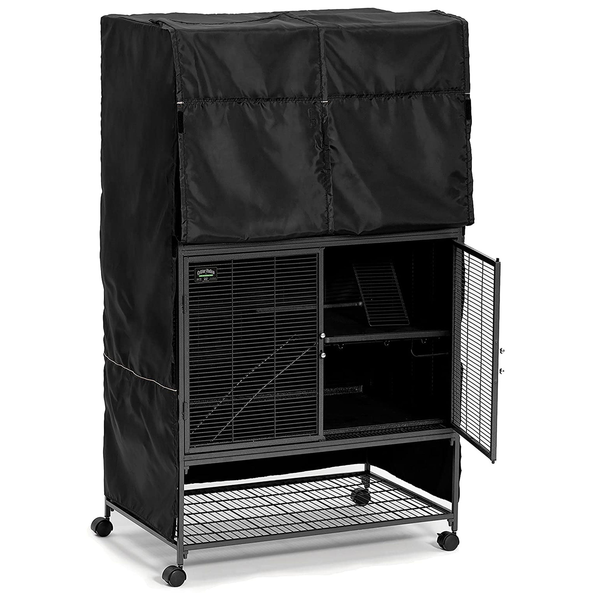 MidWest Homes For Pets 59 Inch Quiet Time Small Animal Privacy Cage Cover, Black