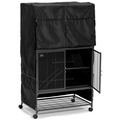 MidWest Homes For Pets 59 Inch Quiet Time Small Animal Privacy Cage Cover, Black