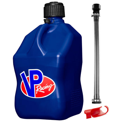 VP Racing Fuels 14 Inch Hose + Easy Hose Bender + 5 Gallon Utility Jug Can, Blue
