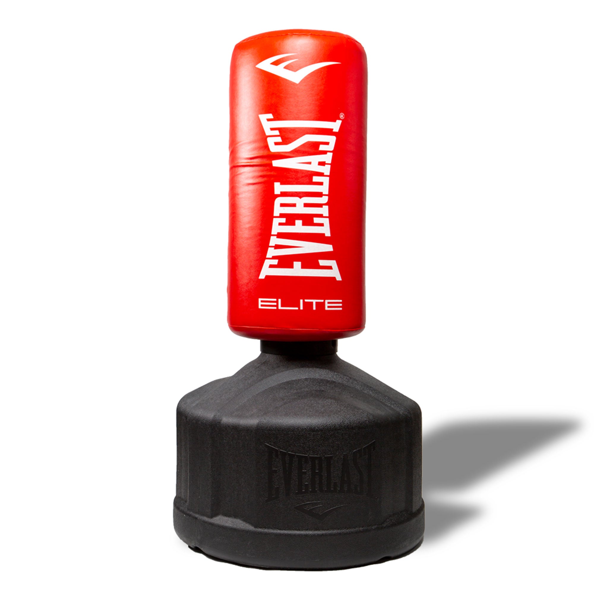 Everlast Elite Punching Bag w/ Stand + Pro Style Gloves Size 16 Ounces, Red