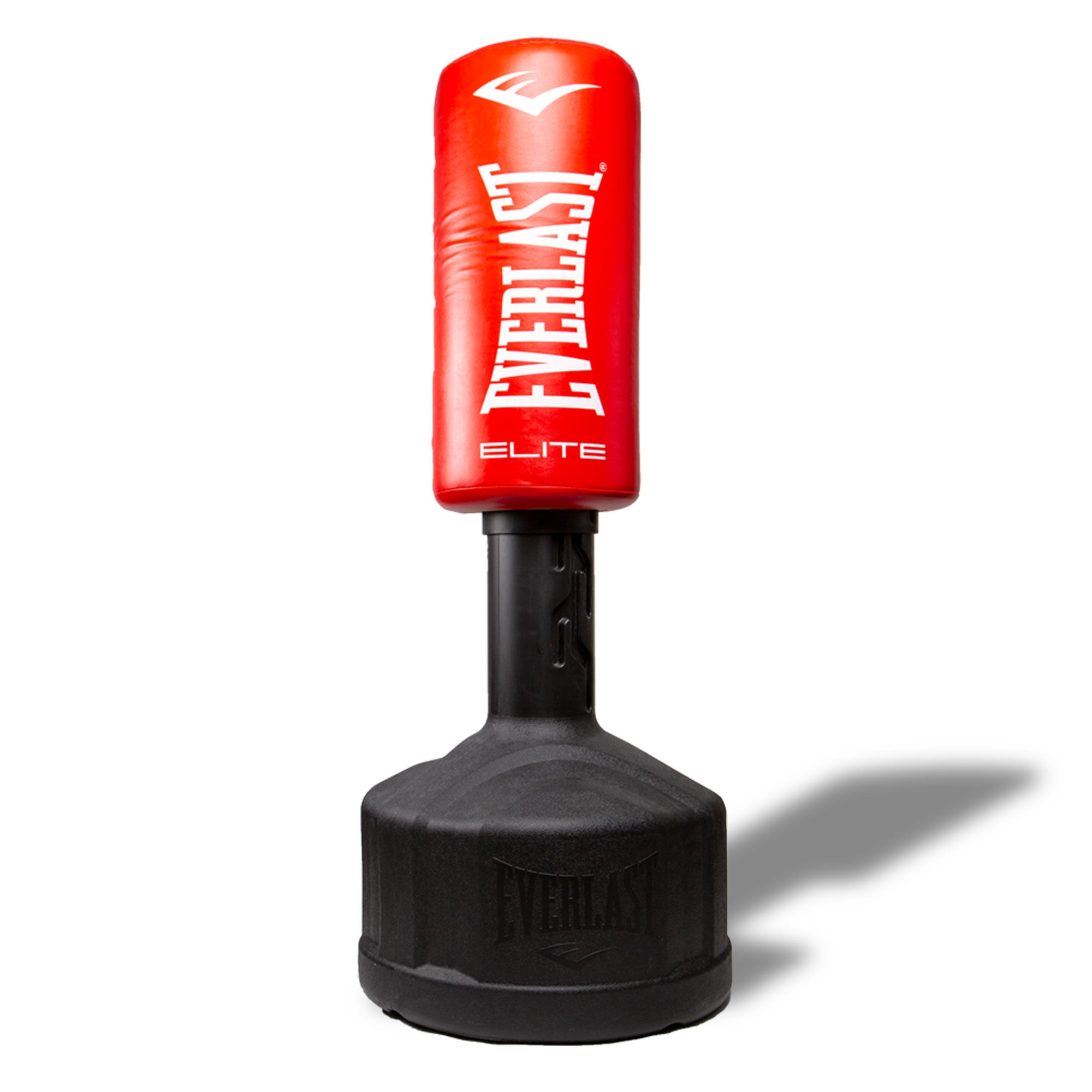Everlast Elite Punching Bag w/ Stand + Pro Style Gloves Size 16 Ounces, Red