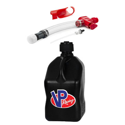 VP Racing Fuels Get Bent Hose Bender w/ Fuel Nozzle and 5 Gal Black Utility Jug