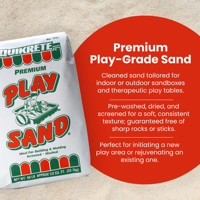 Sakrete Washed Play Sand for Sandboxes, Landscaping, Litter Boxes (Open Box)