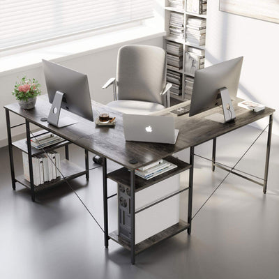 Corner L Shaped Corner Long Office Computer Study Desk (Used)