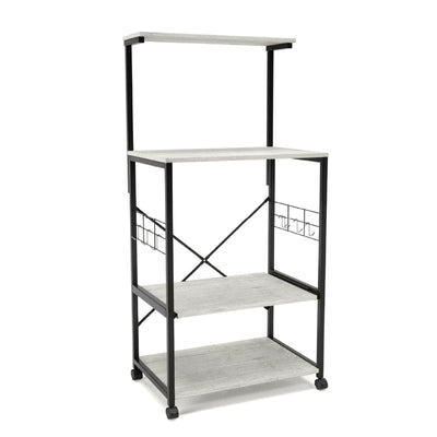 Bestier 4 Tier Kitchen Storage Baker's Rack Organizer Cart Stand, 49 Inch, Grey