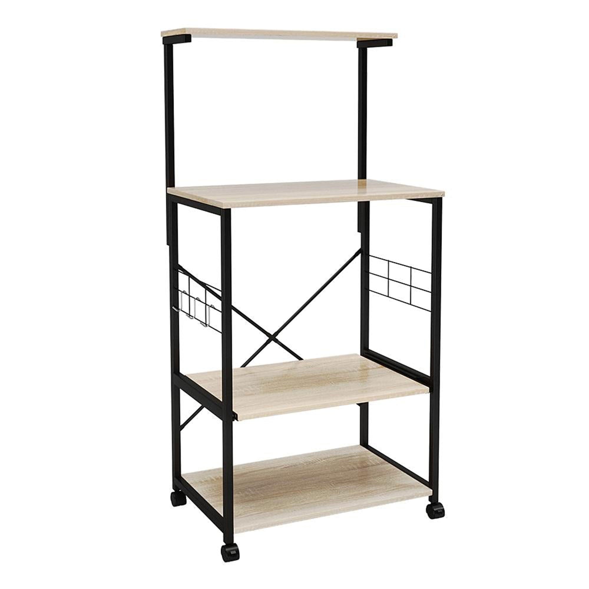 Bestier 4 Tier Kitchen Storage Baker's Rack Organizer Cart Stand, 49 Inch, Oak - VMInnovations