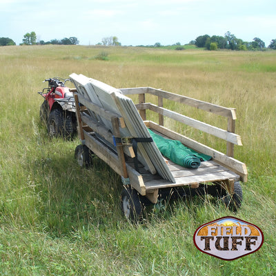Field Tuff Tow-Behind Utility Trailer for ATV, UTV, or Tractor, 2200 lb Capacity