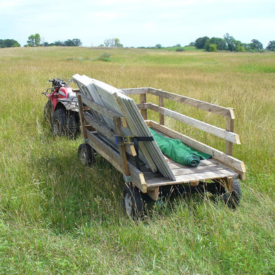 Field Tuff Tow-Behind Utility Trailer for ATV, UTV, or Tractor, 2200 lb Capacity