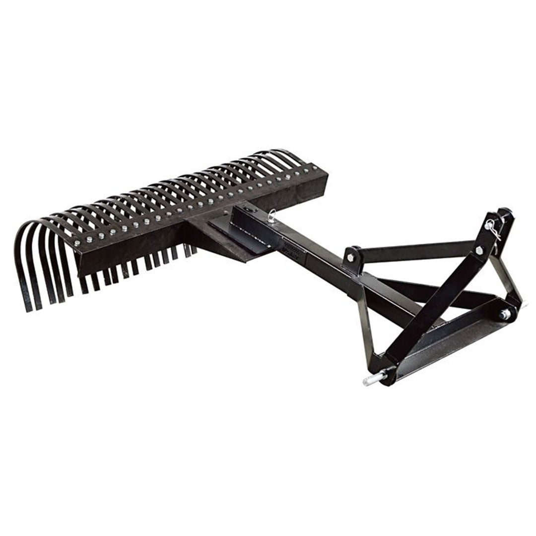 Field Tuff 60" 3 Point Landscape Rake Attachment for cat. 1 Tractor (Open Box)