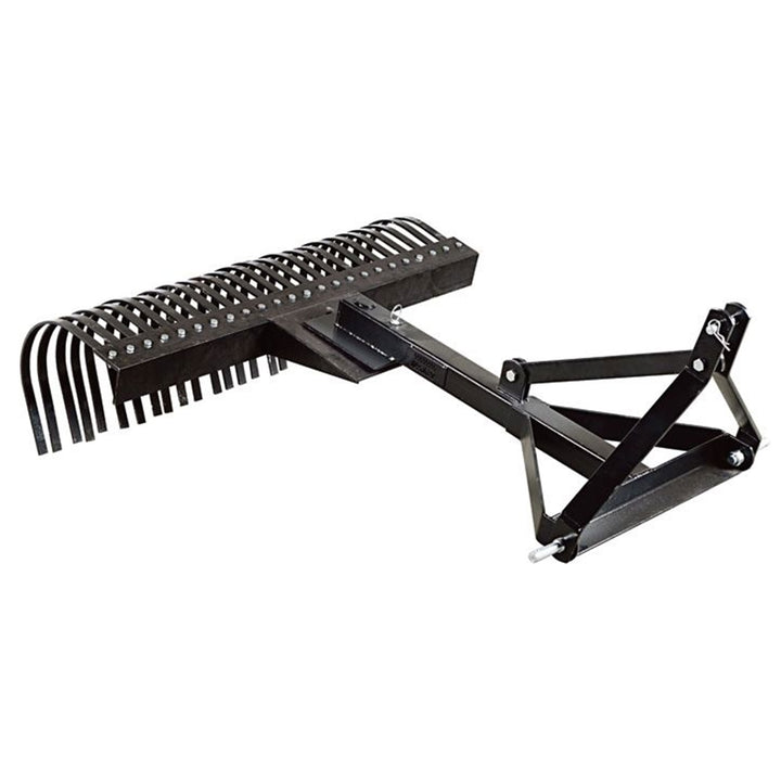 Field Tuff 60" 3 Point Landscape Rake Attachment for cat. 1 Tractor (Open Box)