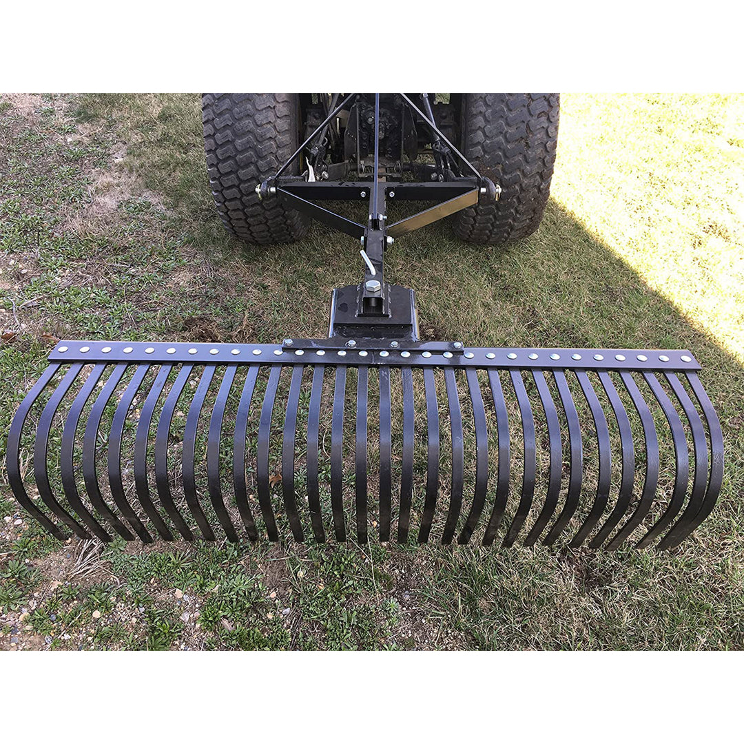 Field Tuff 60" 3 Point Landscape Rake Attachment for cat. 1 Tractor (Open Box)
