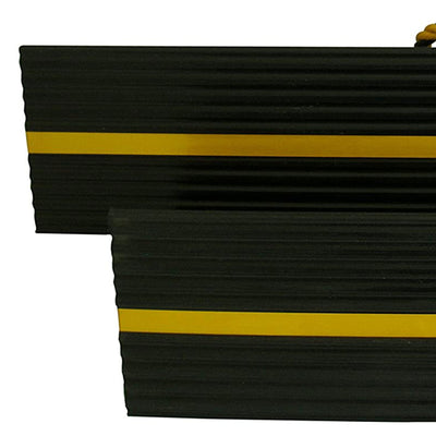 Shop Tuff 18 Inch Aircraft Rubber Wheel Chock Pair for Trailer or Vehicle, Black