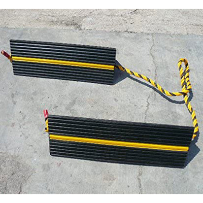 Shop Tuff 18 Inch Aircraft Rubber Wheel Chock Pair for Trailer or Vehicle, Black