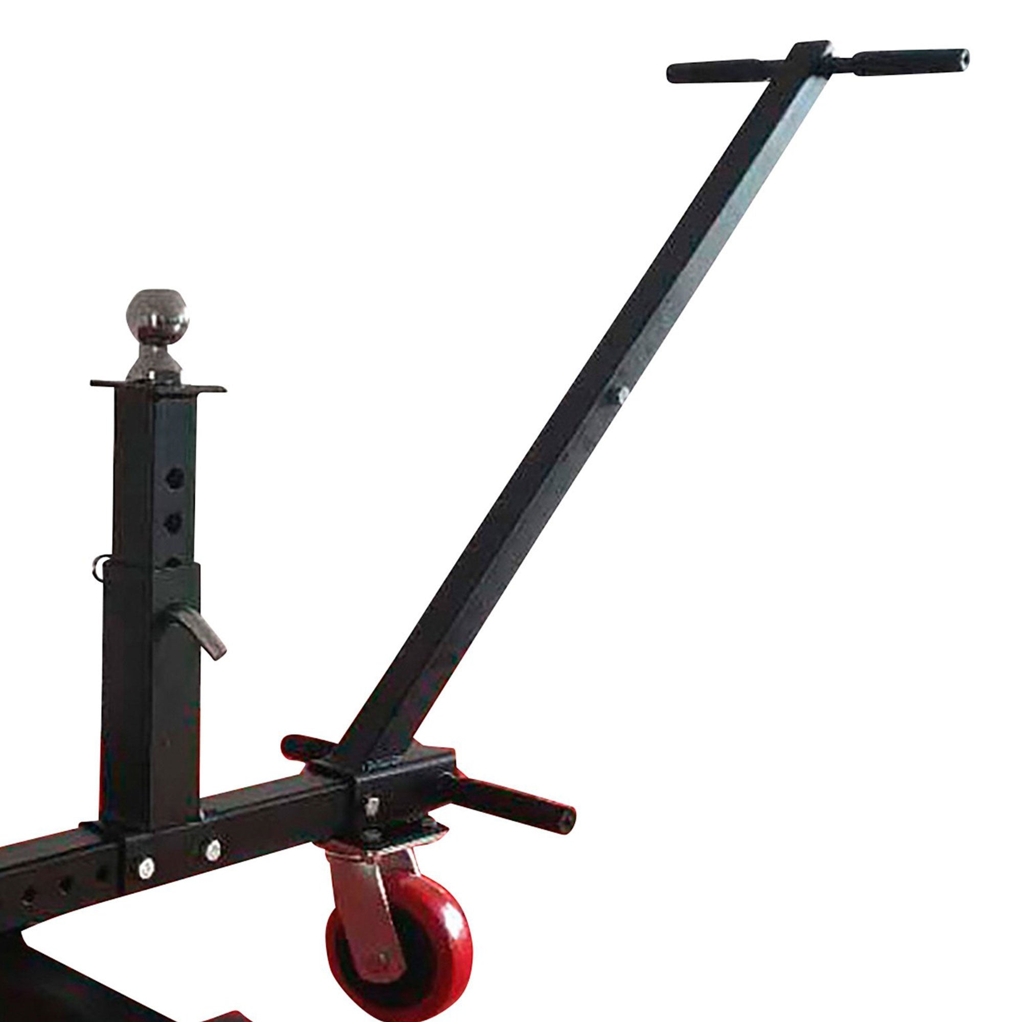 Tow Tuff TMD-1000HSD Adjustable Steel 1000lb Hard Surface Trailer Dolly, Black - VMInnovations