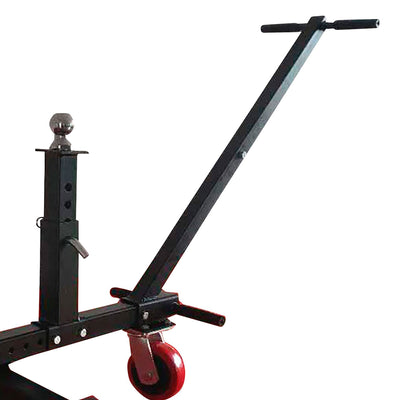 Tow Tuff TMD-1000HSD Adjustable Steel 1000lb Hard Surface Trailer Dolly, Black - VMInnovations