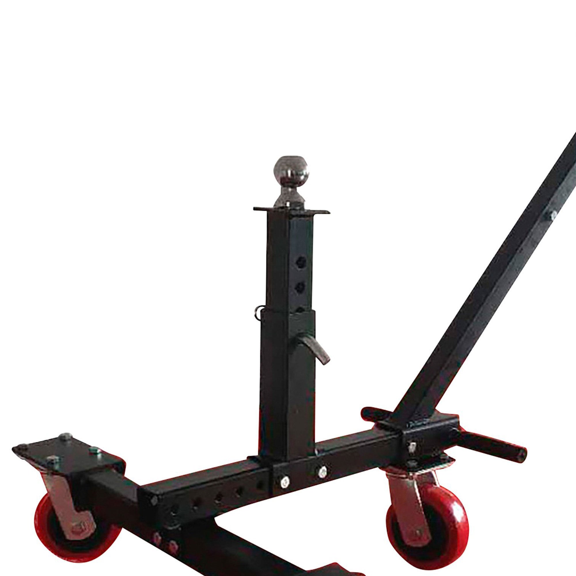 Tow Tuff TMD-1000HSD Adjustable Steel 1000lb Hard Surface Trailer Dolly, Black - VMInnovations