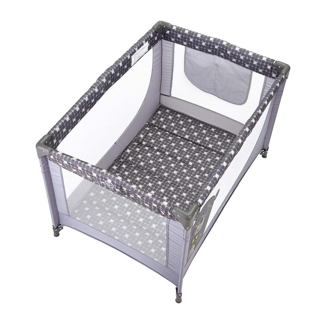 Pamo Babe Portable Crib Enclosed Baby Playpen with Mattress and Carry Bag, Gray - VMInnovations