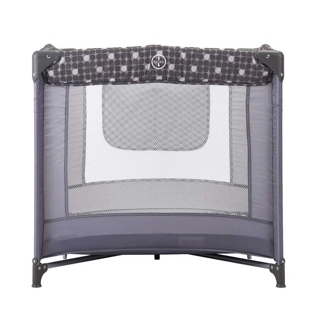 Pamo Babe Portable Crib Enclosed Baby Playpen with Mattress and Carry Bag, Gray - VMInnovations