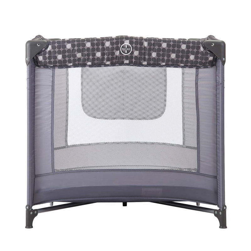 Pamo Babe Portable Crib closed Baby Playpen w/ Mattress & Carry Bag, Gray (Used)