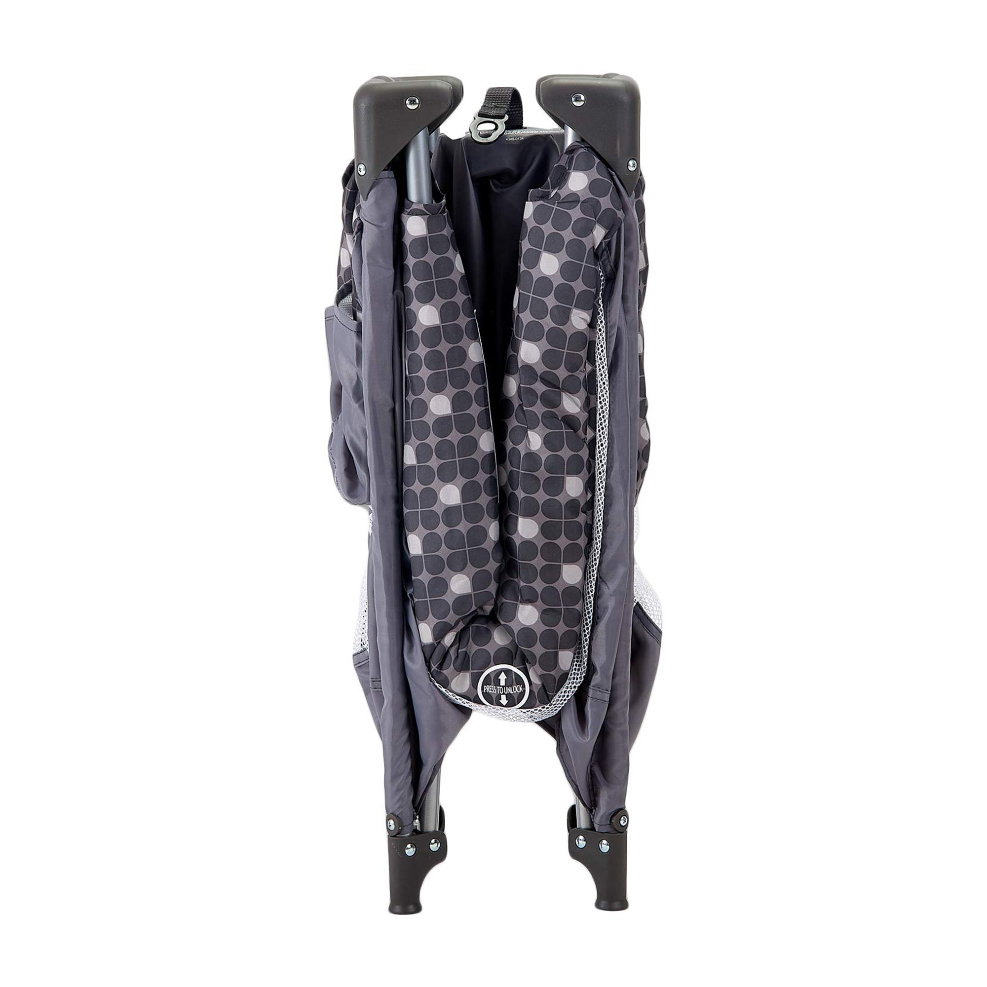 Pamo Babe Portable Crib closed Baby Playpen w/ Mattress & Carry Bag, Gray (Used) - VMInnovations
