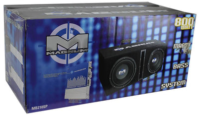 MTX Magnum MB210SP 10-Inch 400W RMS Dual Loaded Subwoofer Sub Box System Package - VMInnovations