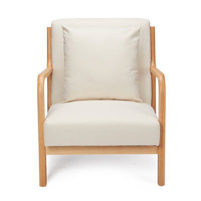 Esright Rubber Wood Frame Mid Century Accent Chair for Living Room (Open Box) - VMInnovations