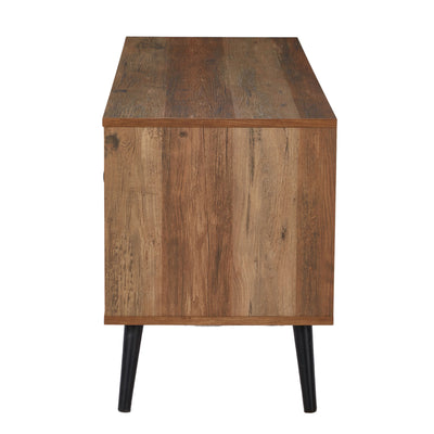 Jomeed Retro Mid Century Wooden TV Entertainment Console w/Storage Shelves(Used) - VMInnovations
