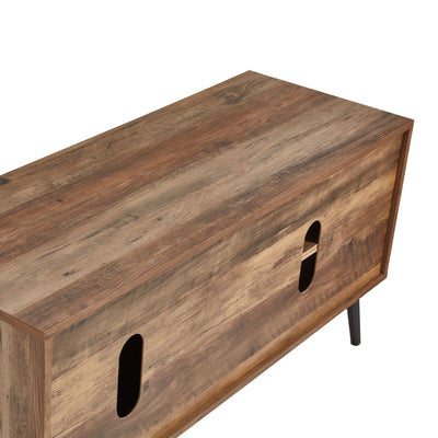 Jomeed Retro Mid Century Wooden TV Entertainment Console w/Storage Shelves(Used) - VMInnovations