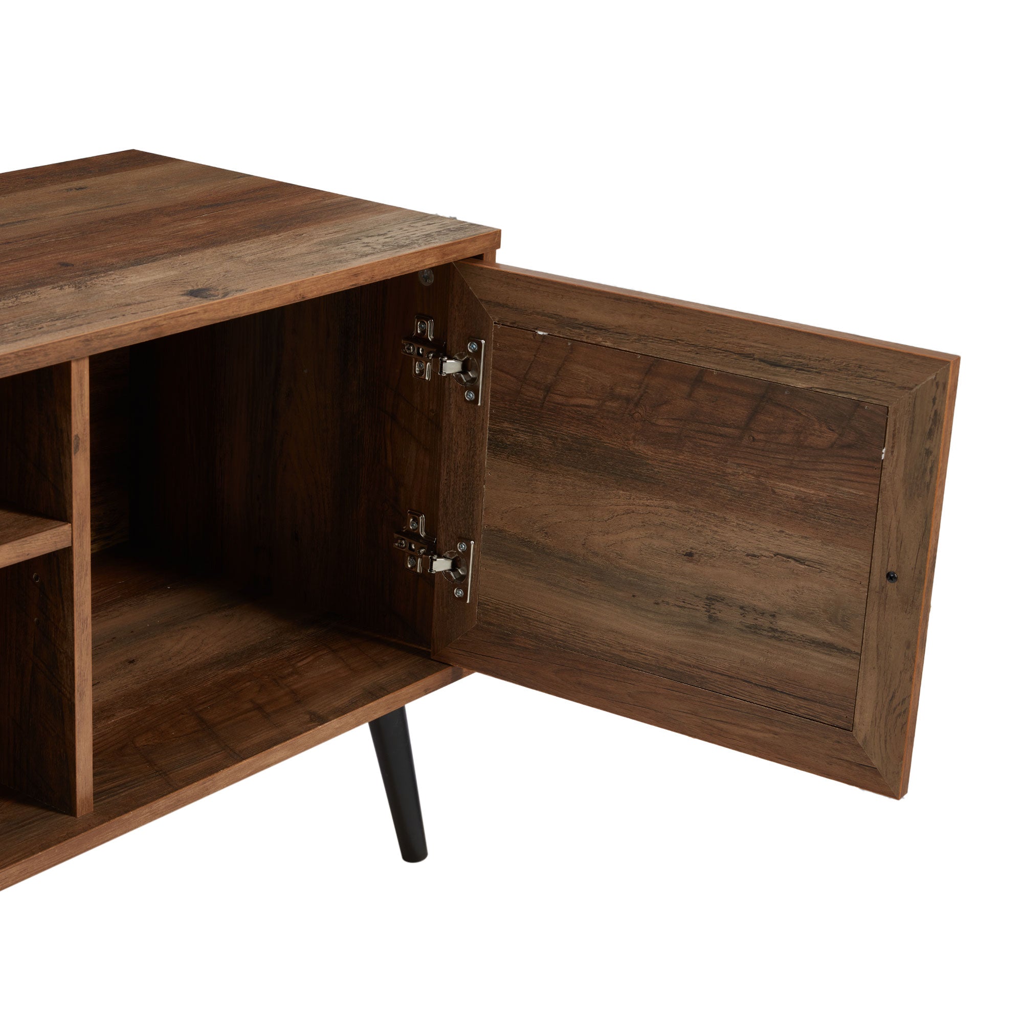 Jomeed Retro Mid Century Wooden TV Entertainment Console w/Storage Shelves(Used) - VMInnovations