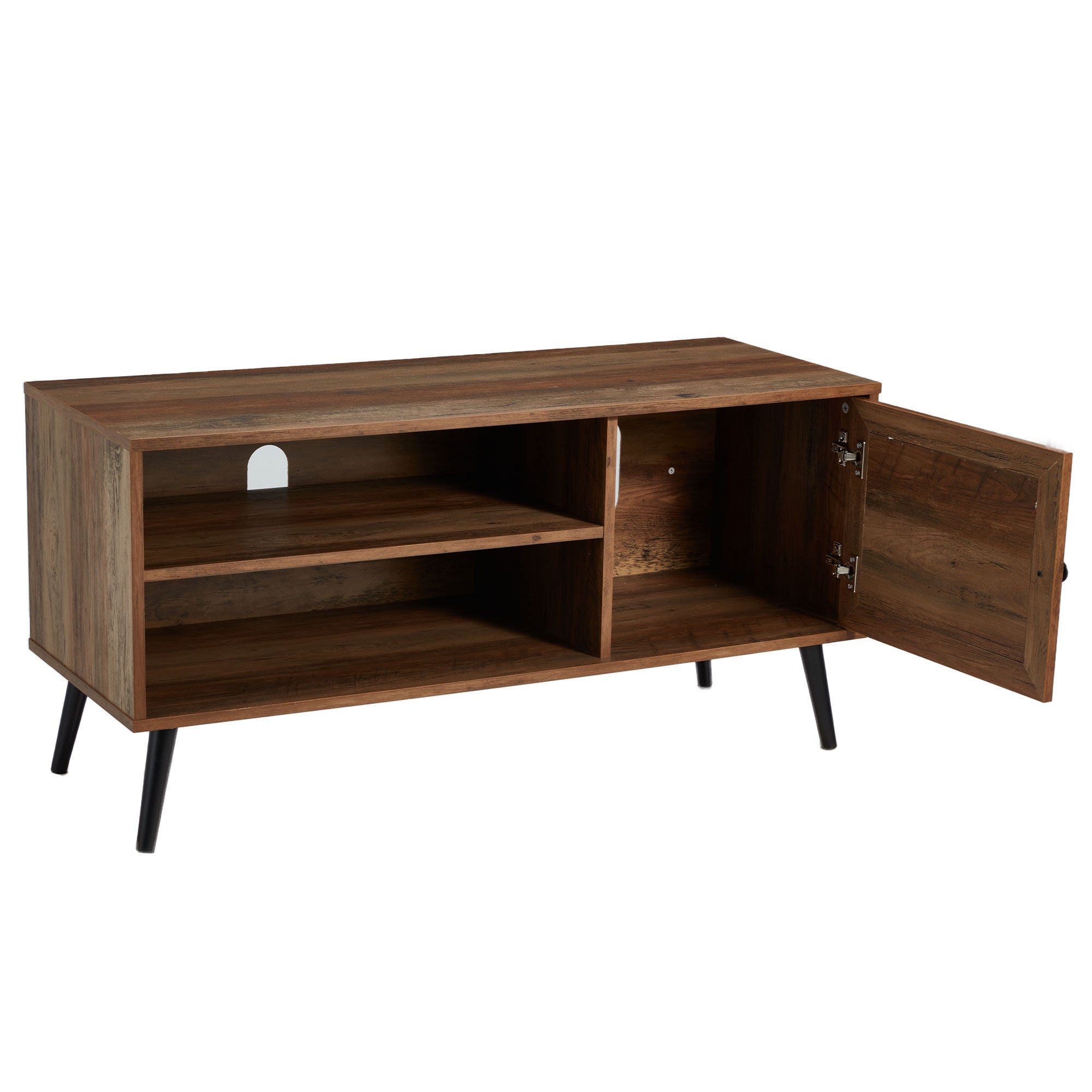 Jomeed Retro Mid Century Wooden TV Entertainment Console w/Storage Shelves(Used) - VMInnovations