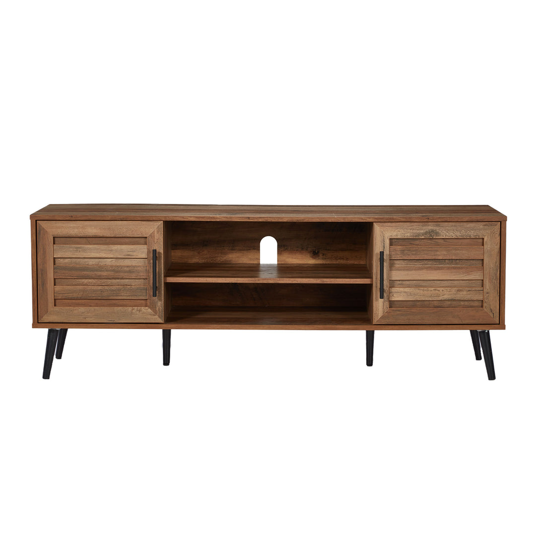 Jomeed Mid Century Modern Wooden TV Entertainment Console with Storage Shelf