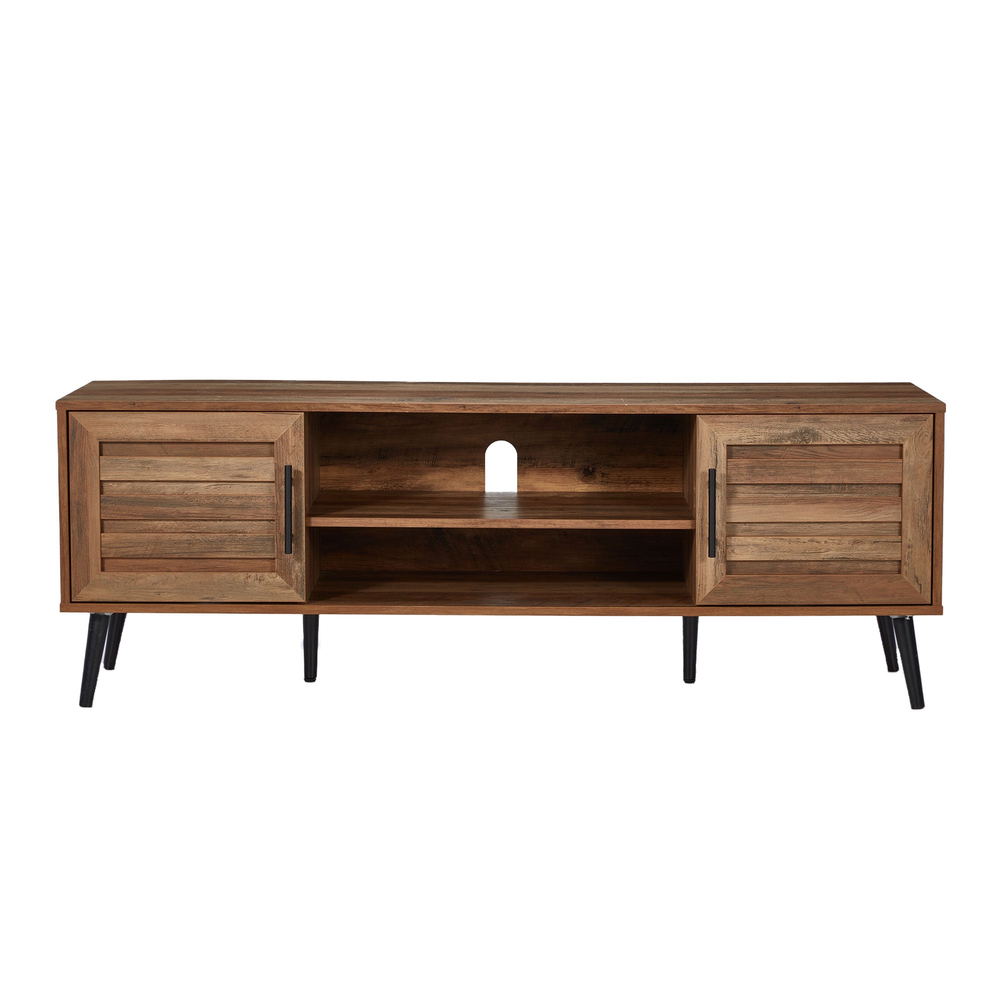 Jomeed Mid Century Modern Wooden TV Console with Storage Shelf (For Parts)