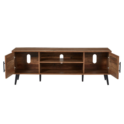 Jomeed Mid Century Modern Wooden TV Console with Storage Shelf (For Parts)