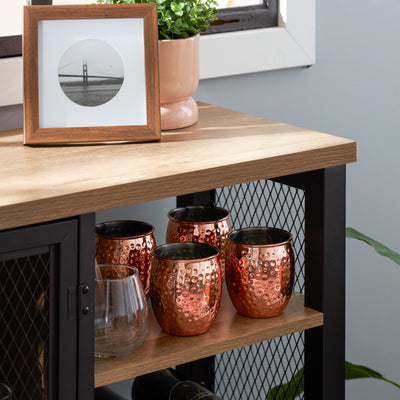 Jomeed Industrial Farmhouse Wooden Buffet Cabinet with Wine Rack (Used) - VMInnovations