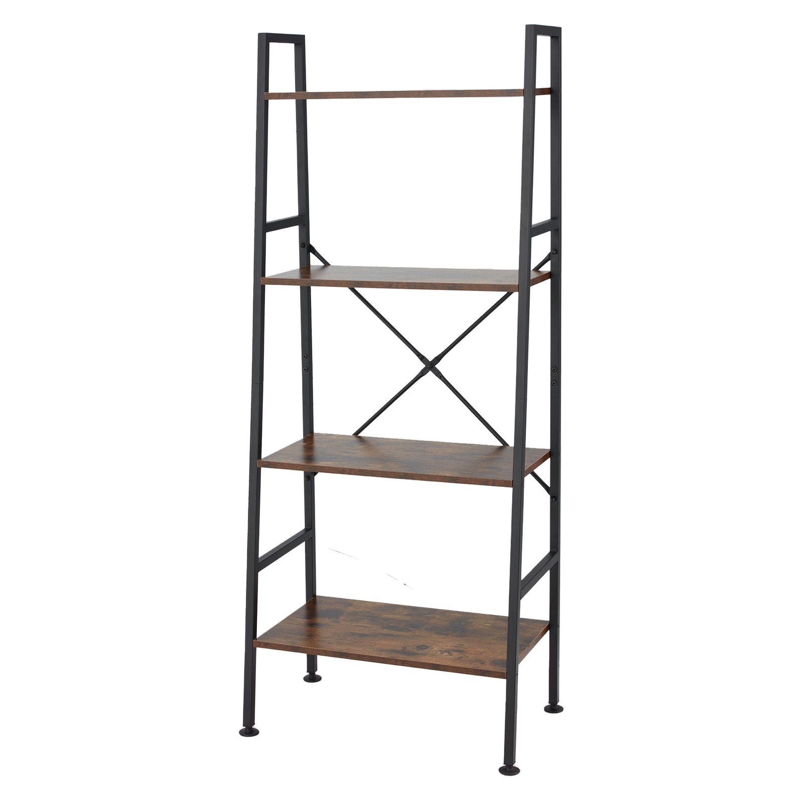 Jomeed Modern 4 Tier Wood & Steel Bookshelf Storage Organizer Shelf (For Parts) - VMInnovations