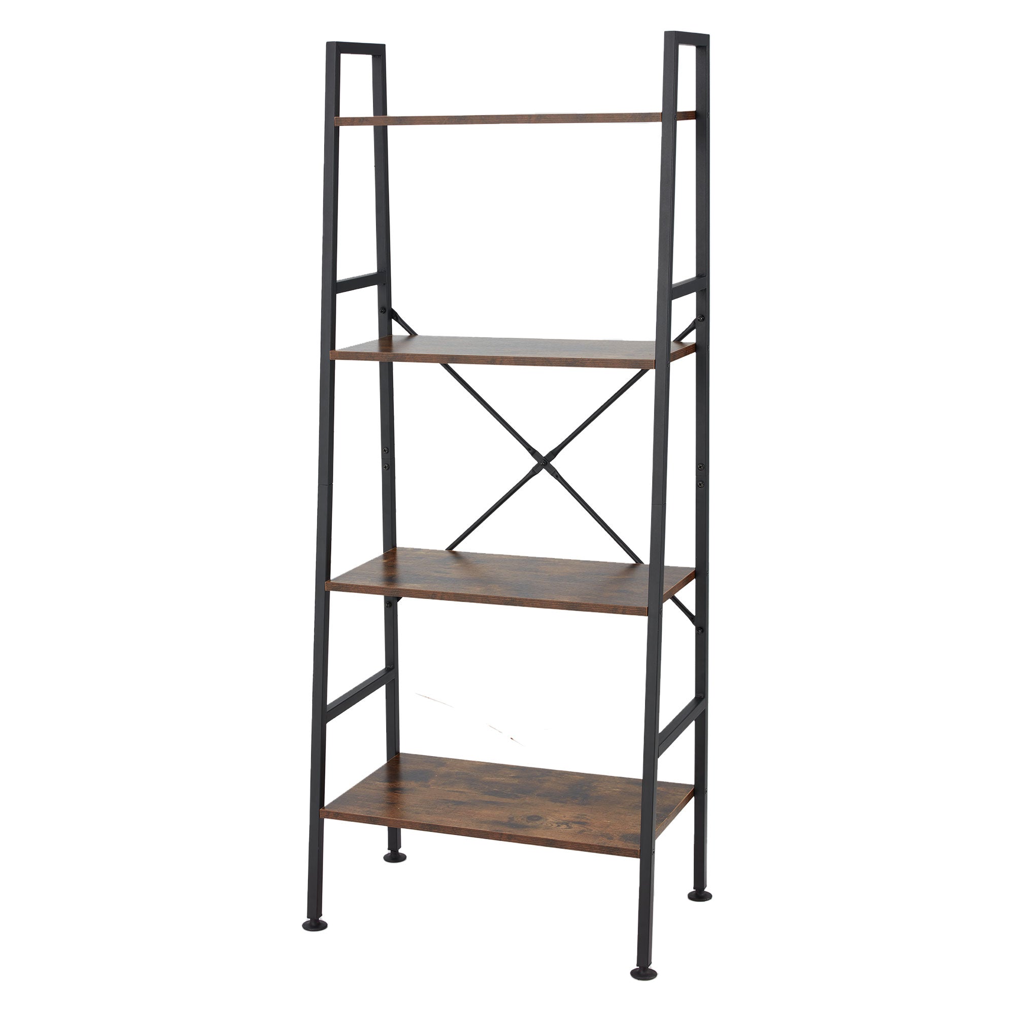 JOMEED Modern 5 Tier Wood and Steel Bookshelf Storage Organizer Shelf (Open Box) - VMInnovations