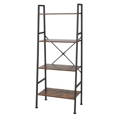 JOMEED Modern 5 Tier Wood and Steel Bookshelf Storage Organizer Shelf (Open Box) - VMInnovations