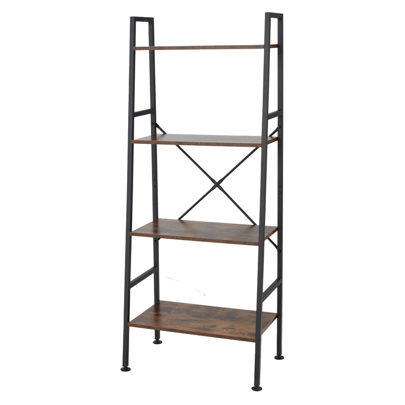 JOMEED Modern 5 Tier Wood and Steel Bookshelf Storage Organizer Shelf (Open Box)