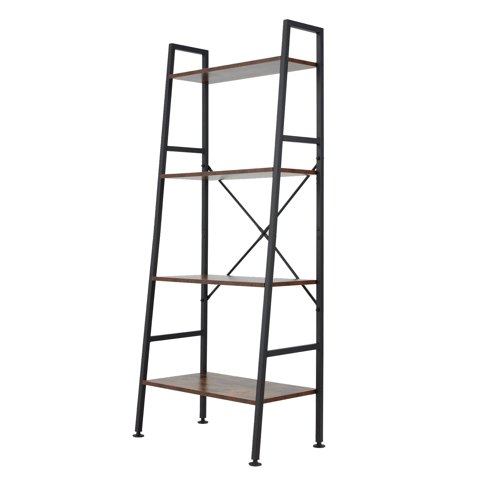 JOMEED Modern 5 Tier Wood and Steel Bookshelf Storage Organizer Shelf (Open Box) - VMInnovations